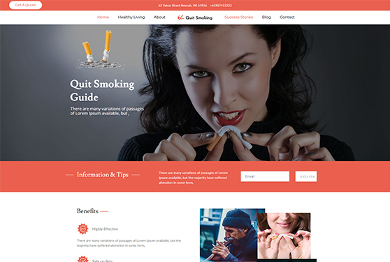 Quit+Smoking+WordPress+Theme